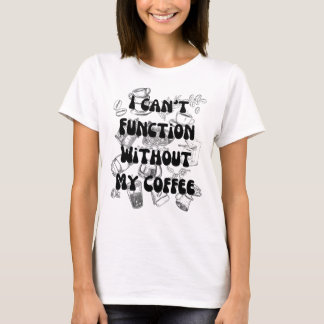 Groovy Sketch Coffee Lover T - Shirt