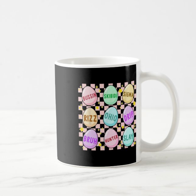 Groovy Skibidi Ostern Egg Funny Rizz Meme Oster H Kaffeetasse (Rechts)