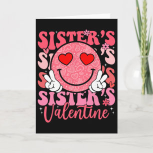 Groovy Smile Gesicht Schwester Valentinstag Tochte Karte
