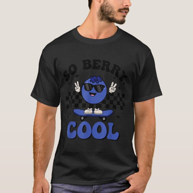 Groovy So Berry Cool Fruit Lover Blueberry Season  T-Shirt (Vorderseite)