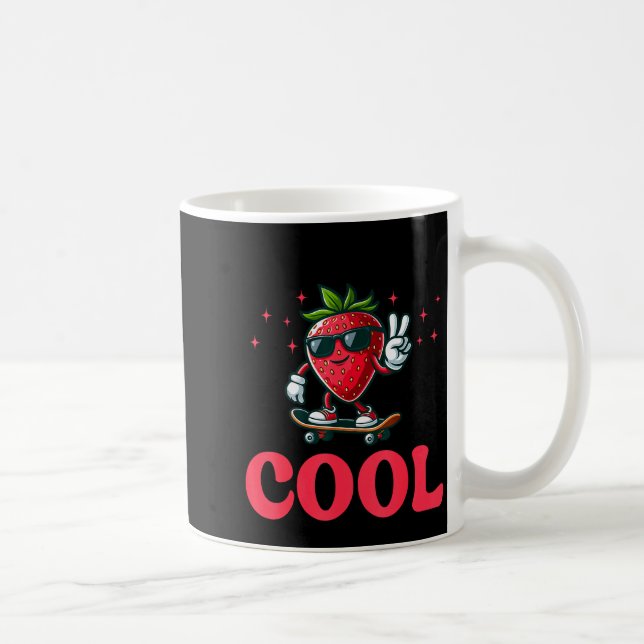 Groovy So Berry Cool Fruit Lover Strawberry Season Kaffeetasse (Rechts)