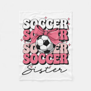 Groovy Soccer Schwester Coquette Bow Soccer Fleecedecke