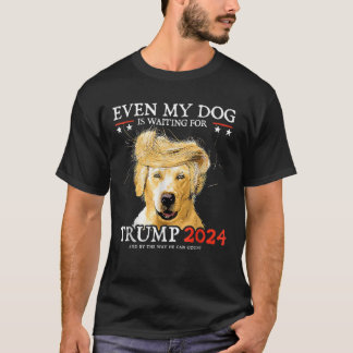 Groovy sogar mein Hund ist für Trump 2024 lustig G T-Shirt