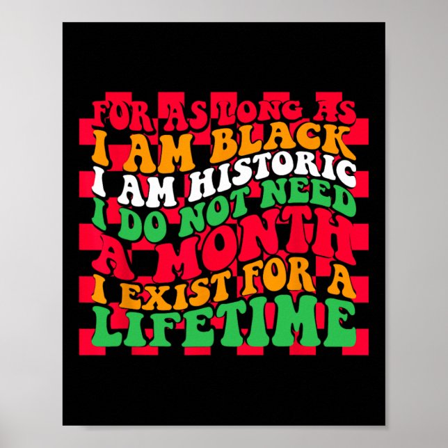 Groovy solange ich schwarz bin, bin ich historisch poster (Vorne)