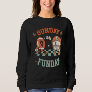 Groovy Sonntag Funday Fußball Männer Frauen Kinder Sweatshirt