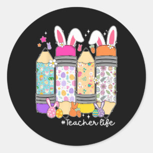 Groovy Sped Lehrer Osterhase Sped Lehre Ostern Runder Aufkleber