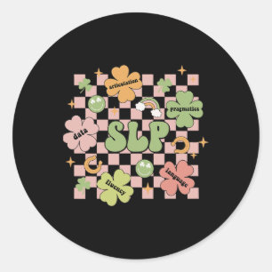 Groovy Speech Language Pathology St Patricks Day S Runder Aufkleber