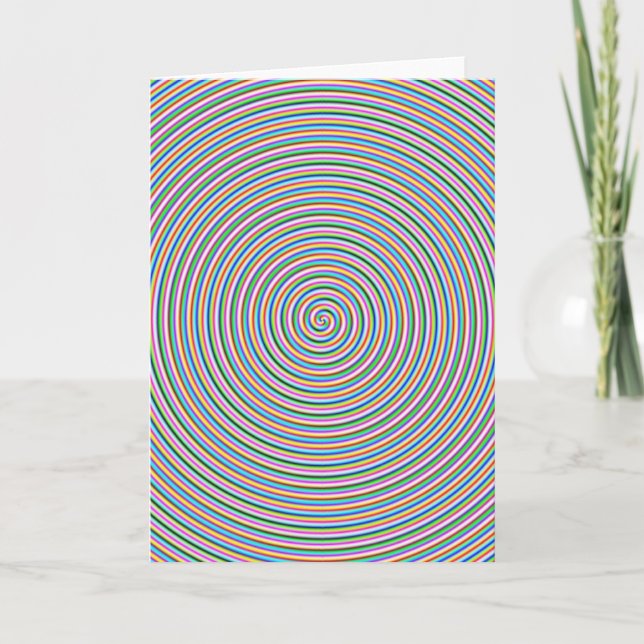 Groovy Spiral Design Print Karte (Vorderseite)