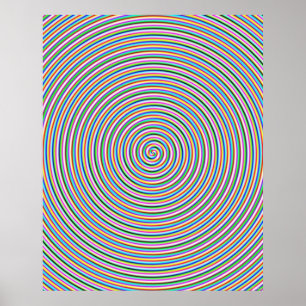 Groovy Spiral Print Poster