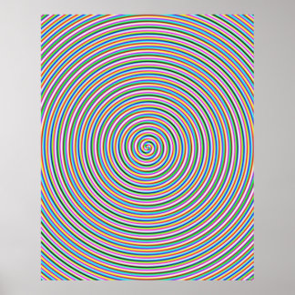 Groovy Spiral Print Poster