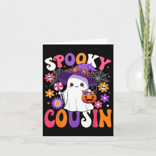 Groovy Spooky Cousin Halloween Ghost Pumpkin Hallo Karte