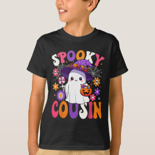Groovy Spooky Cousin Halloween Ghost Pumpkin Hallo T-Shirt