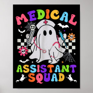 Groovy Spooky Medical Istant Squad Niedlich Hallow Poster