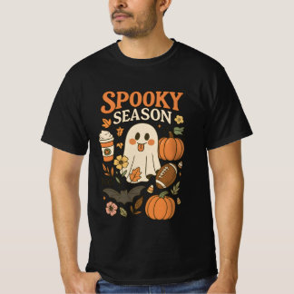 Groovy Spooky Season Frohe Geister Kürbis-Gewürz-L T-Shirt