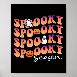 Groovy Spooky Season niedlich Pumpkin Halloween Poster