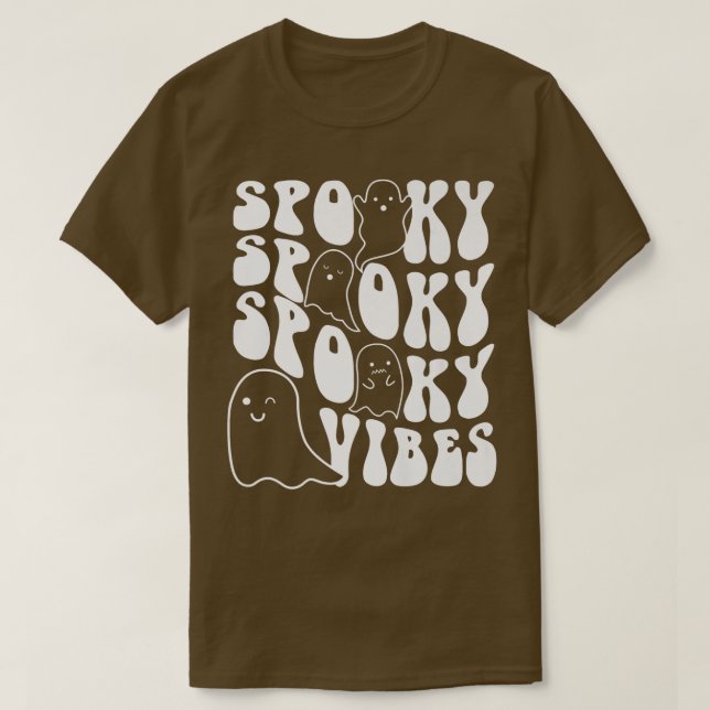Groovy Spooky Vibes Boo Ghost Spooky Season Funny  T-Shirt (Design vorne)
