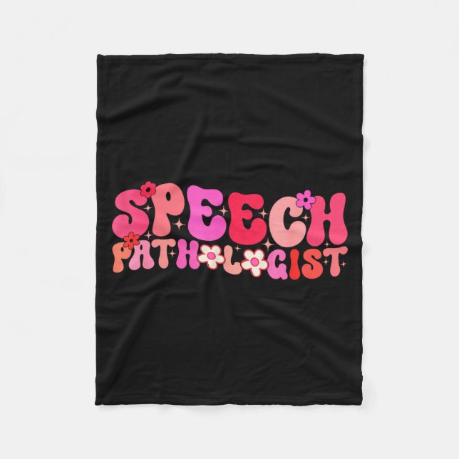 Groovy Sprachtherapeut Sprachtherapie  Fleecedecke (Vorderseite)