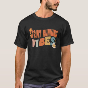 Groovy Sprint Running Vibes Kostüm Retro Lehrer T-Shirt