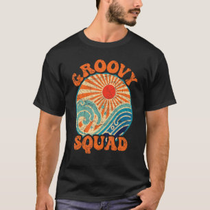 Groovy Squad 70er Ästhetische Nostalgie Retro 70er T-Shirt