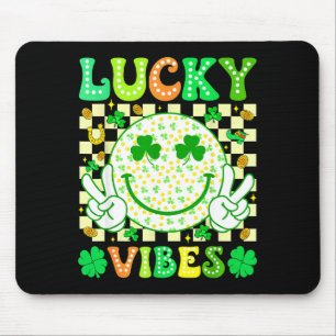 Groovy St. Patricks Day Glücksgefühle Shamrock Fra Mousepad