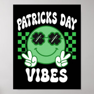 Groovy St. Patrick's Day Stimmung Retro St. Patric Poster