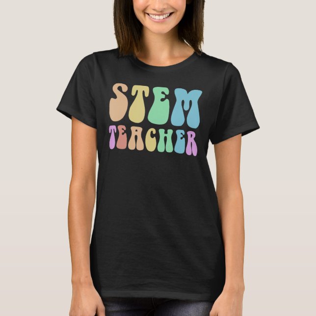 Groovy STEM LEHRER Technologie Crew STEM Squad Tee (Vorderseite)