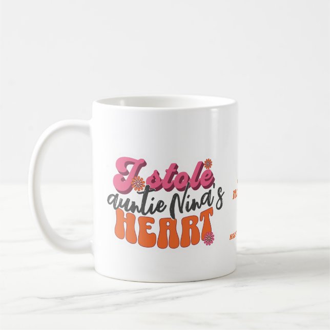 Groovy Stole Heart Neugeborenes Baby Retro Girl Kaffeetasse (Links)