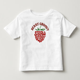 Groovy Strawberry Retro 70er Vibes Kleinkind T-shirt