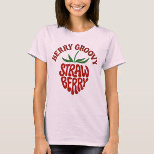 Groovy Strawberry Retro 70er Vibes T-Shirt