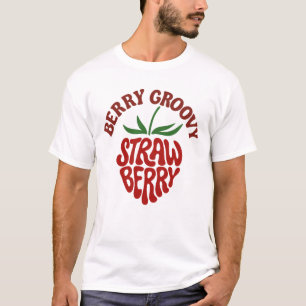Groovy Strawberry Retro 70er Vibes T-Shirt