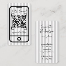 Groovy-Streifen Minimale handgeschriebene QR-Code