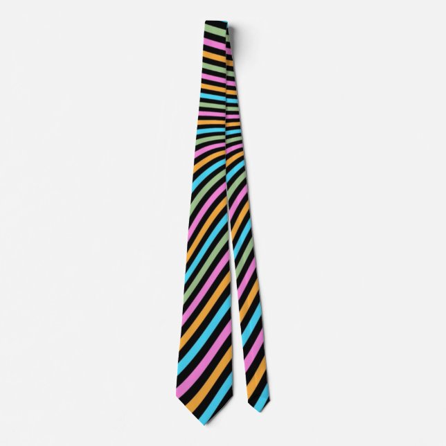 Groovy Stripes Design Krawatte (Vorderseite)
