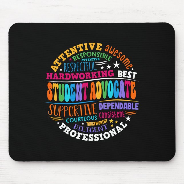Groovy Student Advocate Appreciation Back To Schoo Mousepad (Vorne)