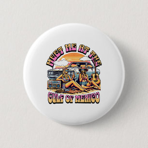 Groovy Summer Golf von Mexiko Forever Beach Golfo  Button