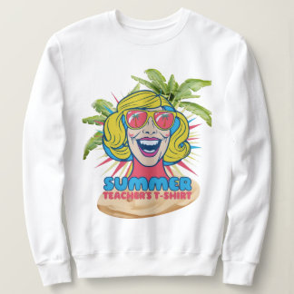 Groovy Summer Vibes Smiley T-Shirt für Lehrer Sweatshirt