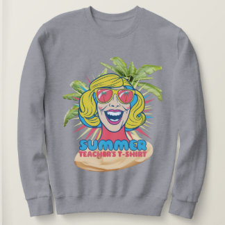 Groovy Summer Vibes Smiley T-Shirt für Lehrer Sweatshirt