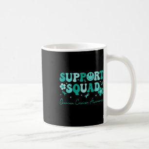 Groovy Support Squad Aquamarin Ribbon Ovarialkarzi Kaffeetasse