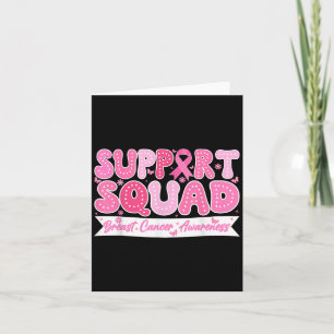 Groovy Support Squad Brustkrebs-Bewusstsein Pink Karte