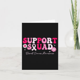 Groovy Support Squad Brustkrebs Bewusstsein weiß Karte