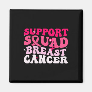 Groovy Support Squad Brustkrebs Bewusstsein weiß Magnet