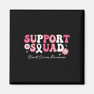 Groovy Support Squad Brustkrebs Bewusstsein weiß Magnet