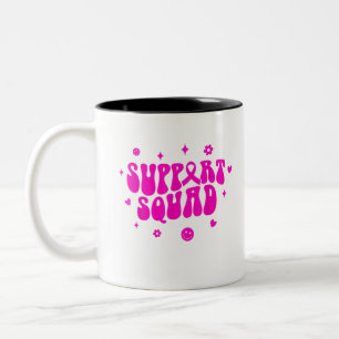 Groovy Support Squad Brustkrebs Bewusstsein, wir Zweifarbige Tasse