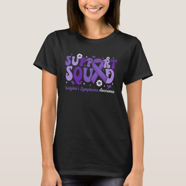 Groovy Support Squad Hodgkin-Lymphom-Bewusstsein  T-Shirt (Vorderseite)