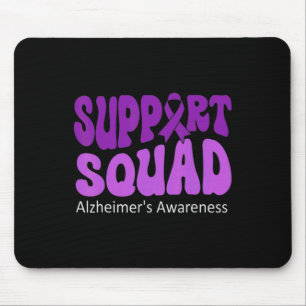 Groovy Support Squad Lila Ribbon Brain Heimerhei Mousepad