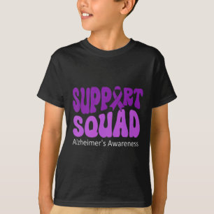 Groovy Support Squad Lila Ribbon Brain Heimerhei T-Shirt