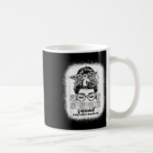 Groovy Support Squad Messy Bun Lung Cancer Awarene Kaffeetasse