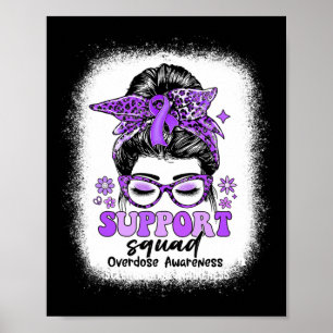 Groovy Support Squad Messy Bun Überdosierung Bewus Poster