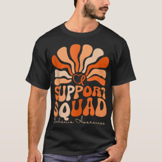 Groovy Support Squad Orange Ribbon Leukämie Krebs T-Shirt