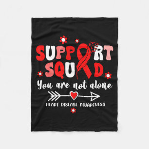 Groovy Support Squad Red Ribbon Herzkrankheit bewu Fleecedecke