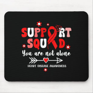 Groovy Support Squad Red Ribbon Herzkrankheit bewu Mousepad